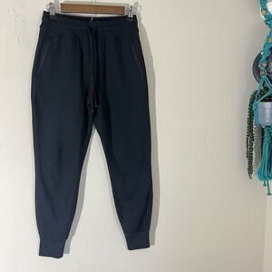 BEYOND YOGA Rib Street Jogger Black WOMEN'S XS Zip Pockets Drawstring